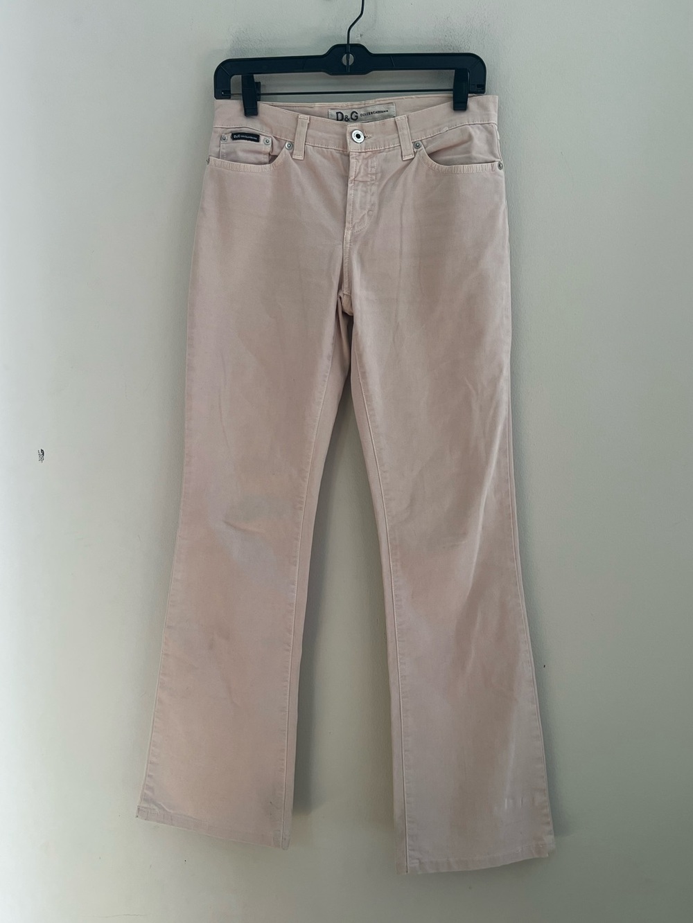 D&G Women's Pale Pink Flare Jeans